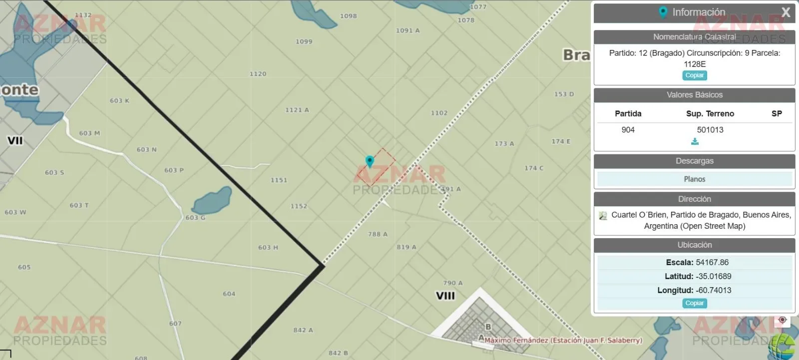 Campo en venta en O'Brien