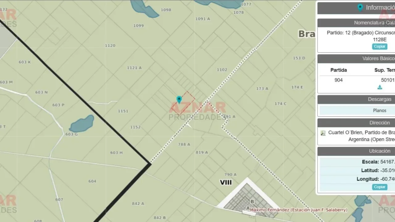 Campo en venta en O'Brien