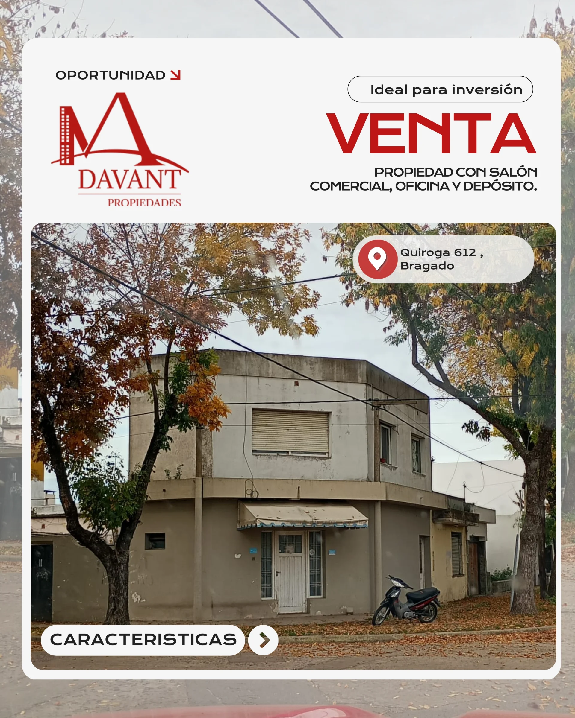 CASA EN VENTA. QUIROGA 612