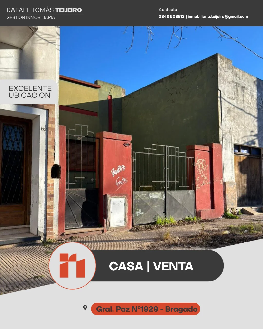 VENTA | CASA A RECICLAR O DESARROLLAR
