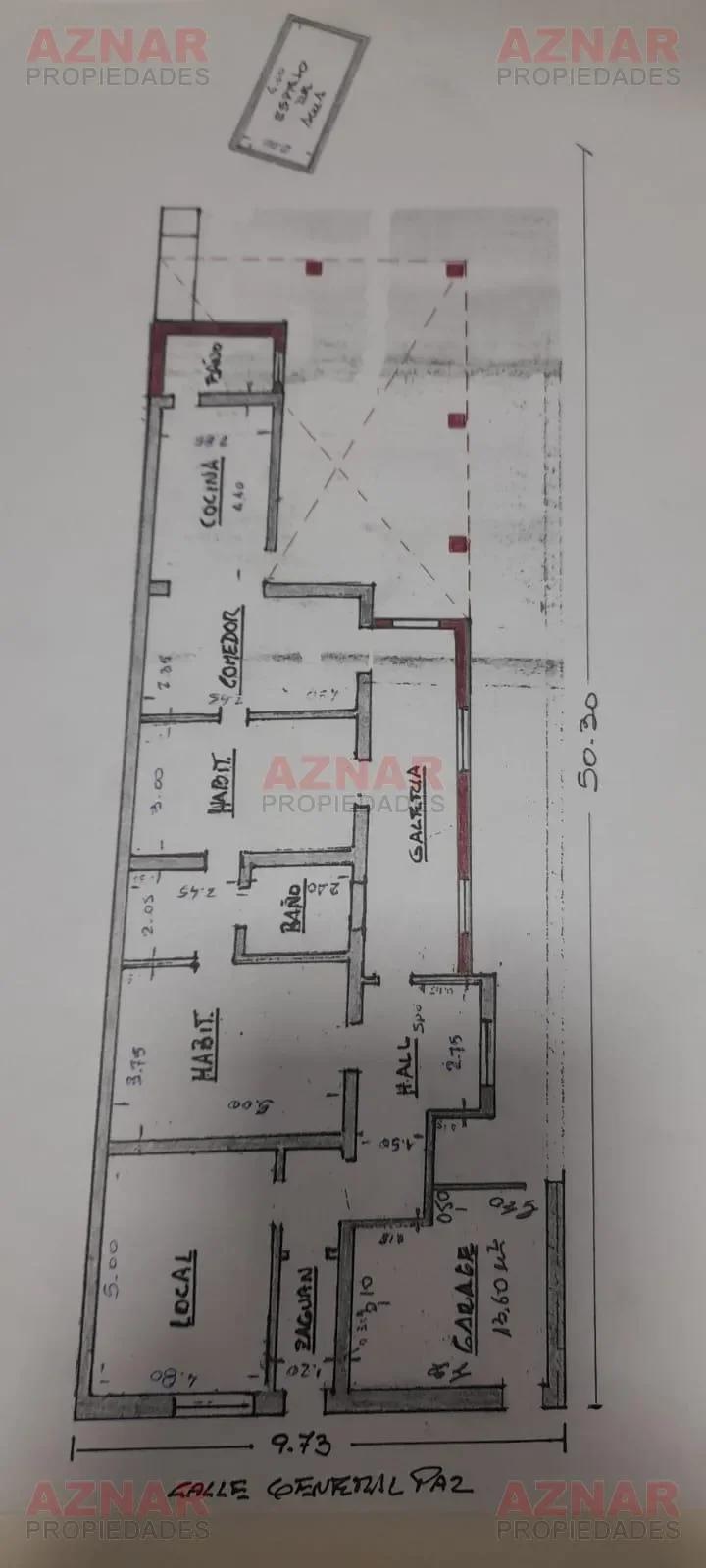 Casa con Local en venta en Gral. Paz Nº 1665