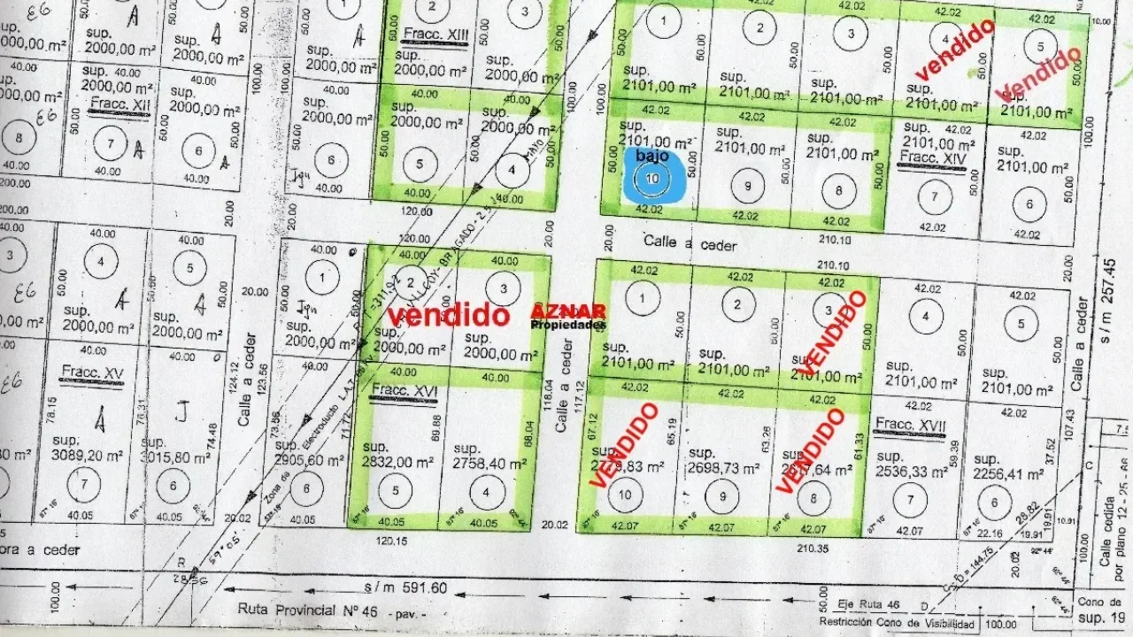 Terrenos en venta en Ruta 46