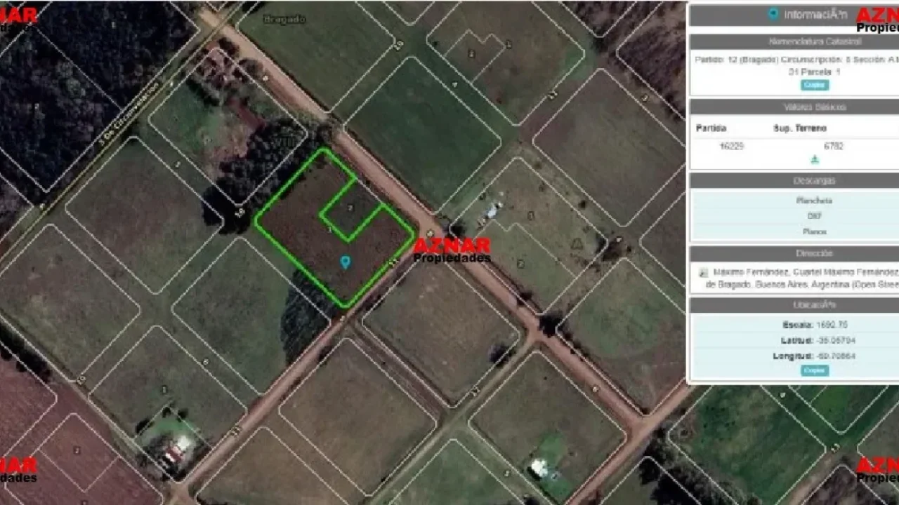 Terreno en venta en Maximo Fernandez
