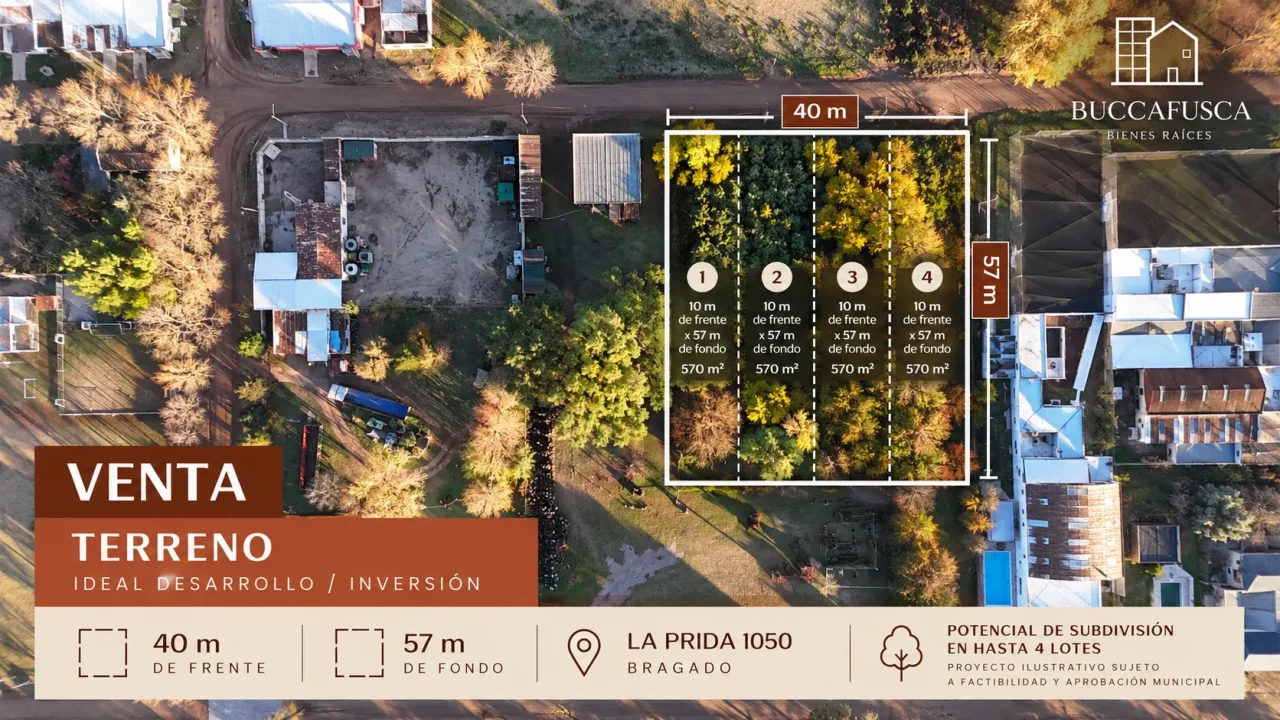 🌳 TERRENO EN VENTA | LAPRIDA 1050 – BRAGADO
