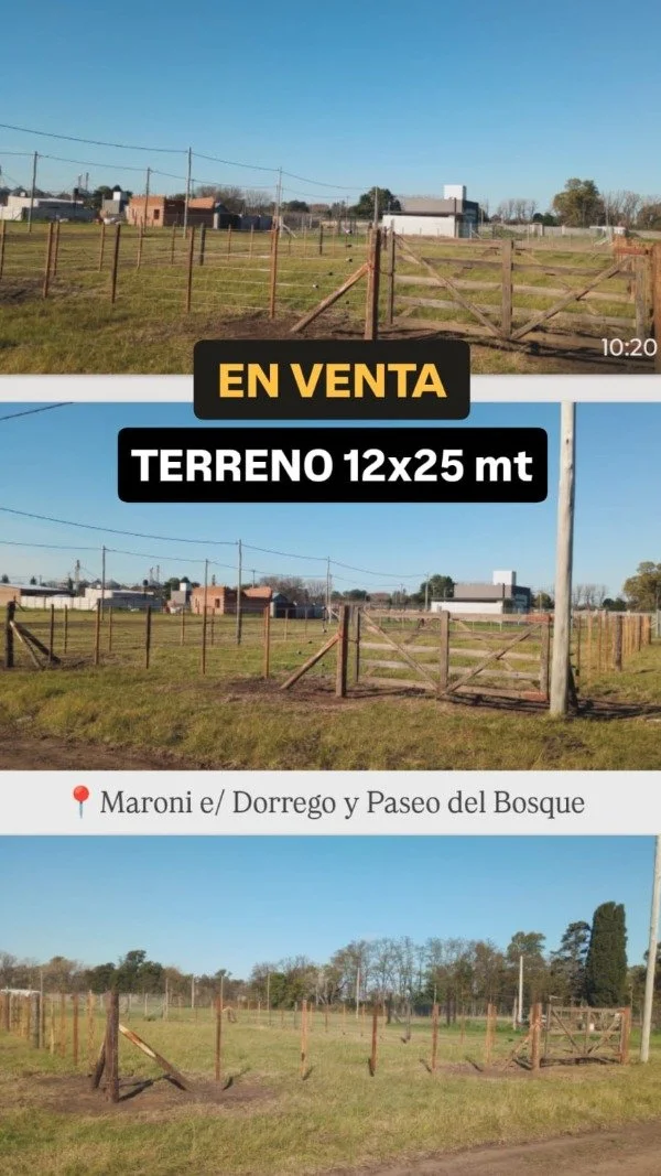 TERRENO EN MARONI ENTRE DORREGO Y PASEO DEL BOSQUE