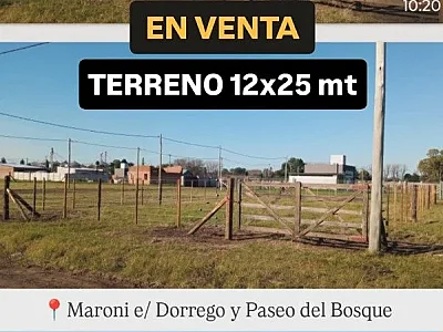 TERRENO EN MARONI ENTRE DORREGO Y PASEO DEL BOSQUE