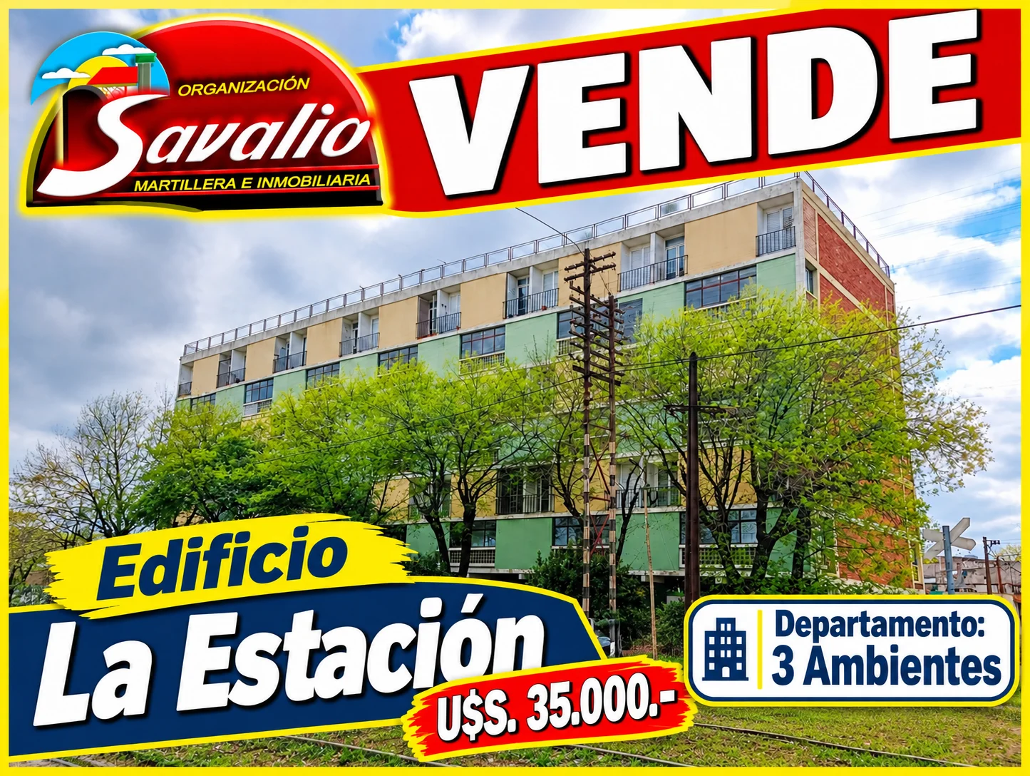 BRAGADO - VENTA - U$S. 35.000.- EDIFICIO "LA ESTACION" DUPLEX DE 3 AMPBIENTES - PRECIO PARA VENDER ! CONSULTAS SAAVEDRA 30 BRAGADO