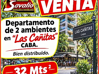 venta - departamento de 2 ambientes en "las cañitas" caba.