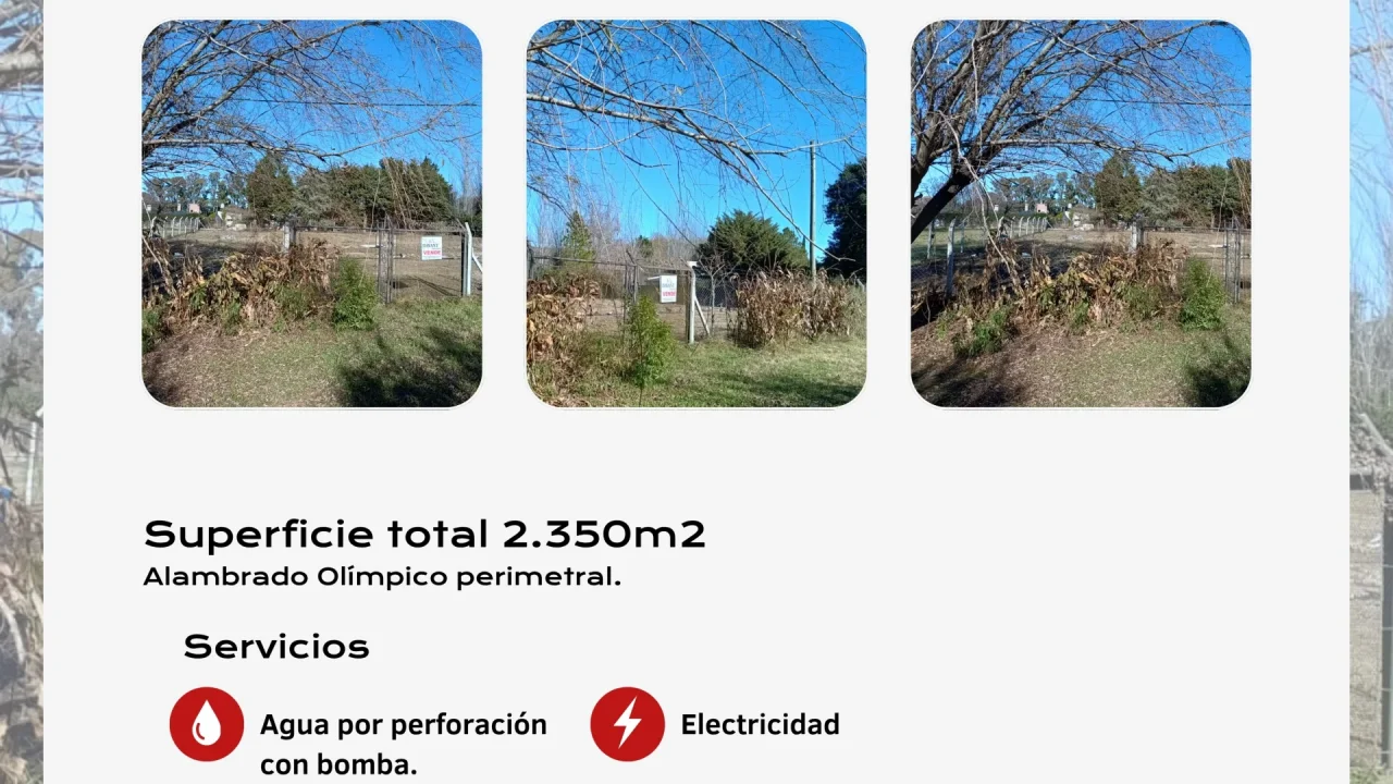TERRENO EN VENTA. RIO DE LA PLATA 225