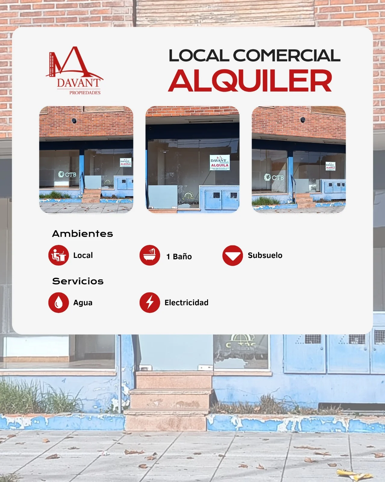 LOCAL EN ALQUILER SAN MARTIN 1785